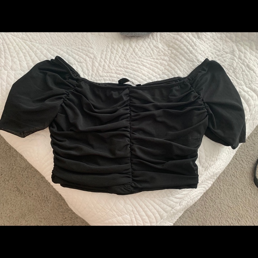 Forever 21- ruffled off shoulder shirt